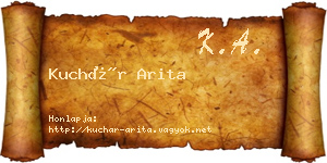 Kuchár Arita névjegykártya